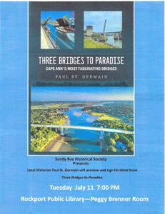 three bridges book talk poster